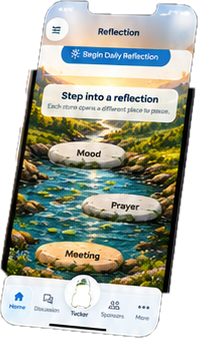 Quietly Sober reflection screen