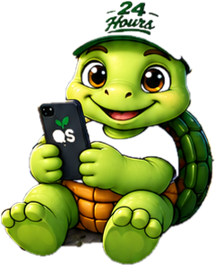 Tucker holding a phone with Quietly Sober
